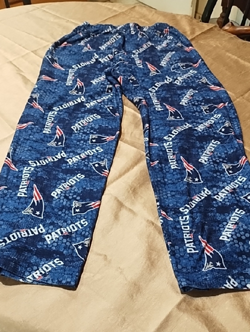 NFL Kids Navy Blue Patriots Logo Joggers VGC Youth L. (14-16)